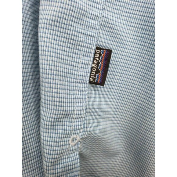 Patagonia Men’s Large Blue Organic Cotton Button-Up Long Sleeve Shirt Jacket - Picture 5 of 11